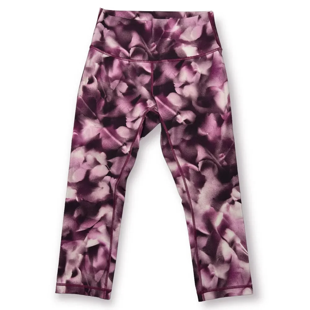 Lululemon Wunder Under Crop Hi-Rise 21 Leggings Blush Pink Size 6 Athletic Pants